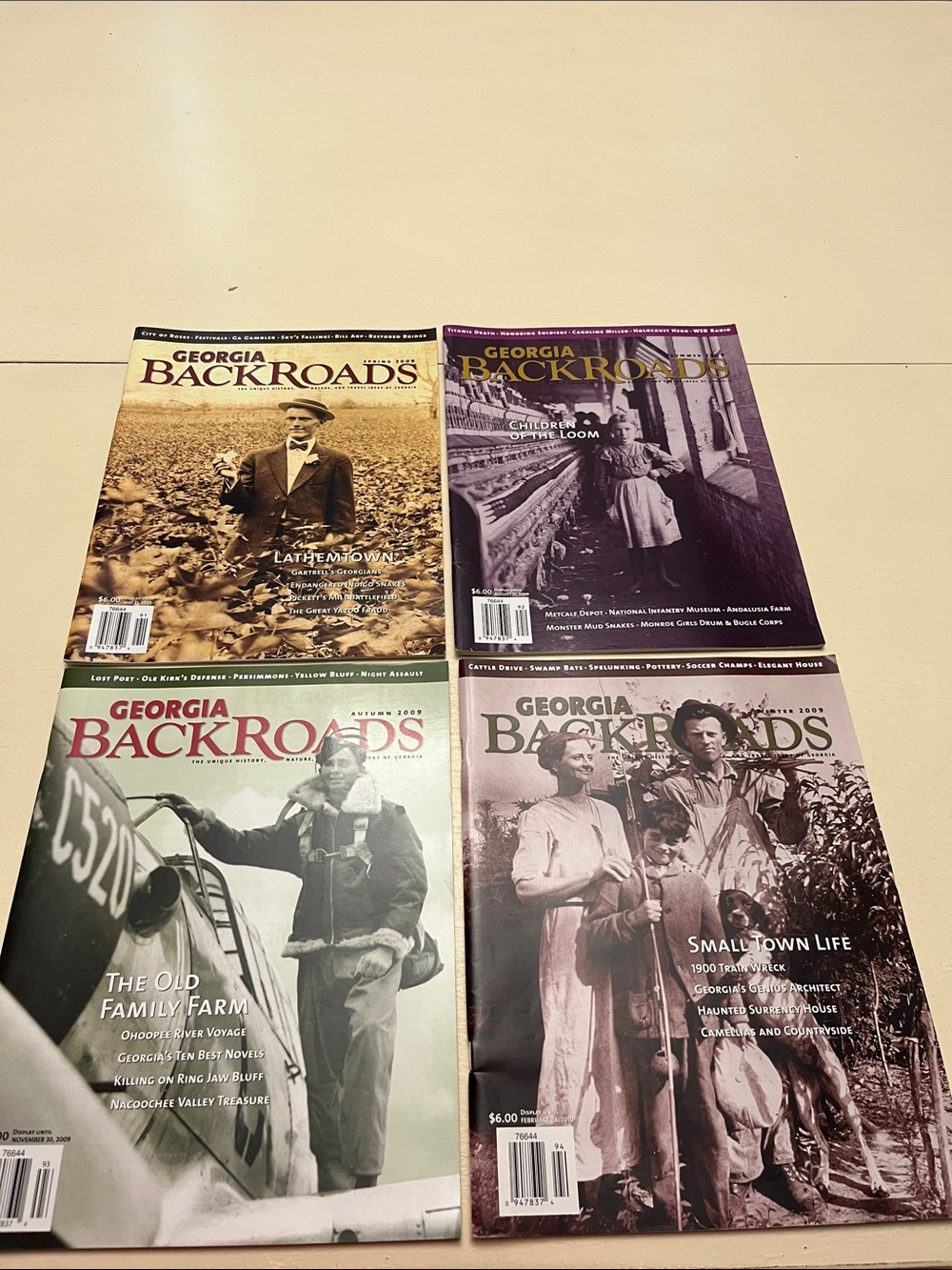 Georgia Backroads Magazine Lot 2009 - Vintage Cover Collection (Sepia/Tint)